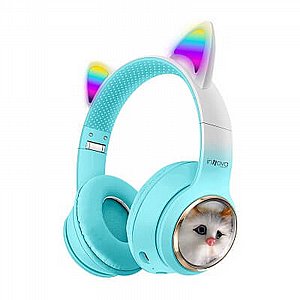 אוזניות Bluetooth אלחוטיות חתול עם תאורת LED אוזניות Bluetooth אלחוטיות חתול עם תאורת LED